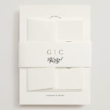 "Quintessential" - Wedding Invitations in Cotton by Everett Paper Goods - Assembled with Belly Band