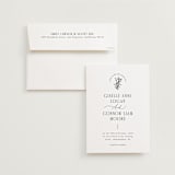 "Quintessential" - Wedding Invitations in Cotton by Everett Paper Goods - Invitation with Envelope