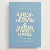 "Sienna" - Wedding Invitations in Skyblue by Ellen Schlegelmilch - Front