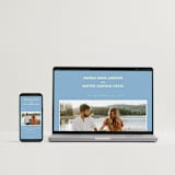 "Sienna" - Wedding Invitations in Skyblue by Ellen Schlegelmilch - FREE Wedding Website