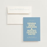 "Sienna" - Wedding Invitations in Skyblue by Ellen Schlegelmilch - Invitation with Envelope