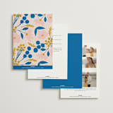 "Blossoms Abound" - Wedding Invitations in Cobalt by Genna Blackburn - Back of Card Options