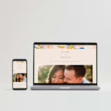 "Blossoms Abound" - Wedding Invitations in Cobalt by Genna Blackburn - FREE Wedding Website