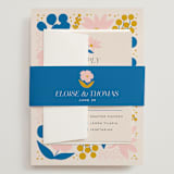 "Blossoms Abound" - Wedding Invitations in Cobalt by Genna Blackburn - Assembled with Belly Band