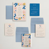"Blossoms Abound" - Wedding Invitations in Cobalt by Genna Blackburn - Invitation Suite