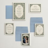 "Century" - Wedding Invitations in Robin's Egg by Jen Owens - Invitation Suite