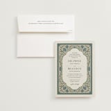 "Century" - Wedding Invitations in Robin's Egg by Jen Owens - Invitation with Envelope