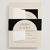 "Little party big love" - Wedding Invitations in Noir by Jessica Corliss - Assembled with Belly Band
