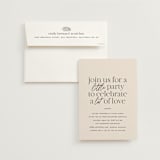 "Little party big love" - Wedding Invitations in Noir by Jessica Corliss - Invitation with Envelope