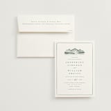 "Mountain Ridge" - Wedding Invitations in Pine by Amy Kross - Invitation with Envelope