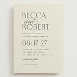 "Elegant Type" - Wedding Invitations in Cream by Louise Kay - Front