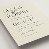 "Elegant Type" - Wedding Invitations in Cream by Louise Kay - Detail