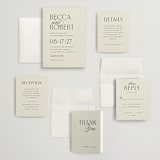 "Elegant Type" - Wedding Invitations in Cream by Louise Kay - Invitation Suite