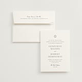 "Upper East" - Wedding Invitations in Charcoal by Megan Davis - Invitation with Envelope