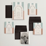 "Trois" - Wedding Invitations in Almond by Blustery August - Invitation Suite