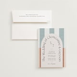 "Trois" - Wedding Invitations in Almond by Blustery August - Invitation with Envelope