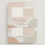 "Curves" - Wedding Invitations in Cafe by Pixel and Hank - Assembled with Belly Band
