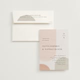 "Curves" - Wedding Invitations in Cafe by Pixel and Hank - Invitation with Envelope