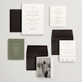 "Boulevard" - Wedding Invitations in Moss by Megan Davis - Invitation Suite