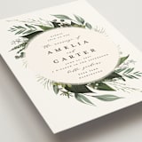 "Natures Greens" - Wedding Invitations in Ivory by Susan Moyal - Detail
