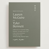 "Modern Bookmark" - Wedding Invitations in Cactus by Jill Means - Front