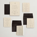 "The Swan" - Wedding Invitations in Buttercream by Helena Vitto - Invitation Suite