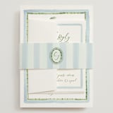 "Alento" - Wedding Invitations in Celeste by Pati Cascino - Assembled with Belly Band