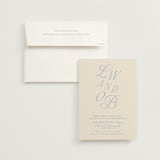 "Luxe" - Wedding Invitations in Ocean by Baumbirdy - Invitation with Envelope