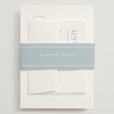 "Leighton" - Wedding Invitations in Lakeshore Blue by Jennifer Postorino - Assembled with Belly Band