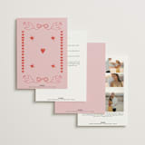 "The Bird Song" - Wedding Invitations in Peach by Helena Vitto - Back of Card Options