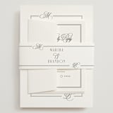 "Black Tie Elegance" - Wedding Invitations in Tuxedo by Nicoletta Savod - Assembled with Belly Band