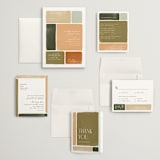 "Concord" - Wedding Invitations in Moss by Robert and Stella - Invitation Suite