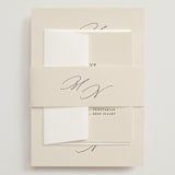 "Infinite" - Wedding Invitations in Ivory by Angela Thompson - Assembled with Belly Band