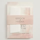 "First light" - Wedding Invitations in Blush by Itsy Belle Studio - Assembled with Belly Band