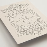"Deco Nouveau" - Wedding Invitations in Cream by GeekInk Design - Detail