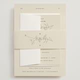 "floral stamp" - Wedding Invitations in Ivory by Baumbirdy - Assembled with Belly Band