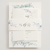 "Meander" - Wedding Invitations in Lilac by Angela Marzuki - Assembled with Belly Band