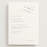 "Sketched Mountains" - Wedding Invitations in Snow by Mere Paper - Front
