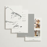 "Sketched Mountains" - Wedding Invitations in Snow by Mere Paper - Back of Card Options