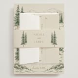 "Whispering Pines" - Wedding Invitations in Forest by Elly - Assembled with Belly Band