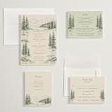 "Whispering Pines" - Wedding Invitations in Forest by Elly - Invitation Suite