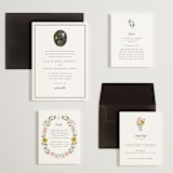 "botanical cameo" - Wedding Invitations in Swan by Lori Wemple - Invitation Suite