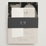 "Close-up" - Wedding Invitations in Sandstone by Nicole Walsh - Assembled with Belly Band