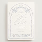 "Ocean Dreams" - Wedding Invitations in Pale Cerulean by Sabrin Deirani - Front