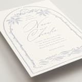 "Ocean Dreams" - Wedding Invitations in Pale Cerulean by Sabrin Deirani - Detail