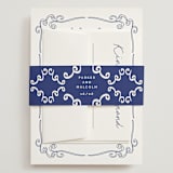 "Santorini" - Wedding Invitations in Cerulean by Zani van Zyl - Assembled with Belly Band