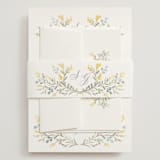 "Monogrammed" - Wedding Invitations in Spring by Petra Kern - Assembled with Belly Band
