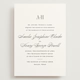 "Hepburn" - Wedding Invitations in Tuxedo by Megan Davis - Front