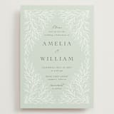 "Fairy Forest" - Wedding Invitations in Sage by Kristen Knechtel - Front