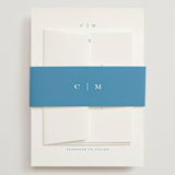 "Gwenyth" - Wedding Invitations in Neptune by Kristie Kern - Assembled with Belly Band